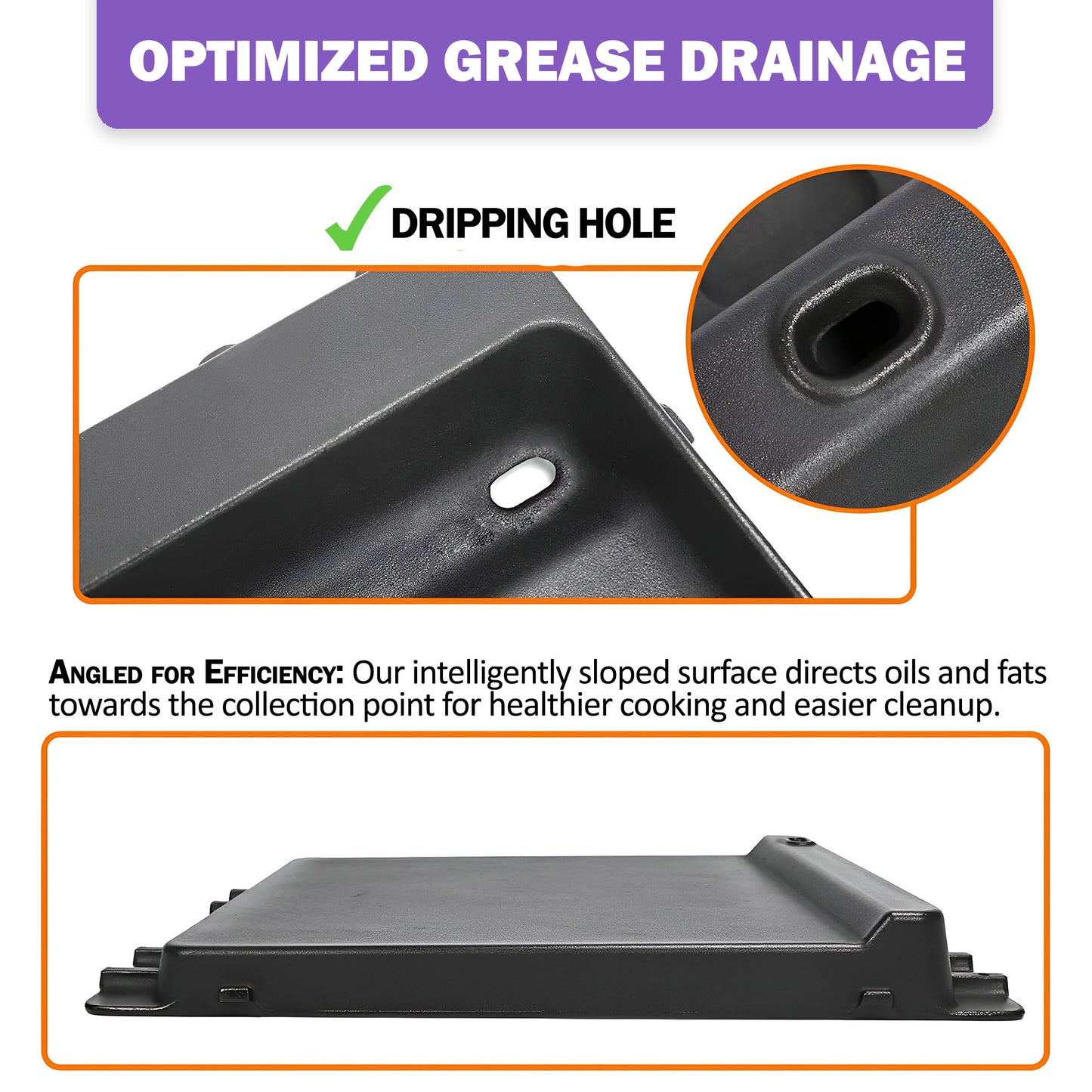 Cast Iron Deep Griddle for Weber Genesis II 300 & 600 | Fits E310, 330, 610 & more | Replaces 7599