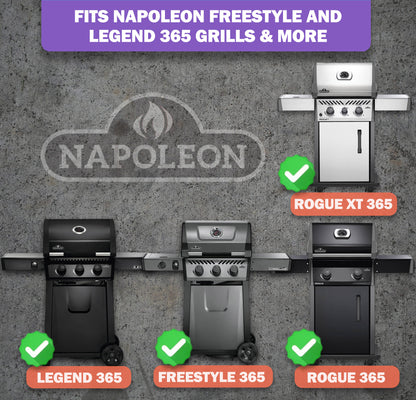 3 kpl lämmöntasauslevyjä (Sear Plates) Napoleon Freestyle 365, Legend 365 & Rogue 365 (XT) -grilleihin | Posliiniemaloitu teräs