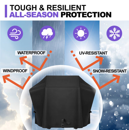 BBQ Grill Cover for Napoleon Rogue 525 Series – Premium Heavy-Duty Waterproof 600D Oxford – 154 × 64 × 123 cm