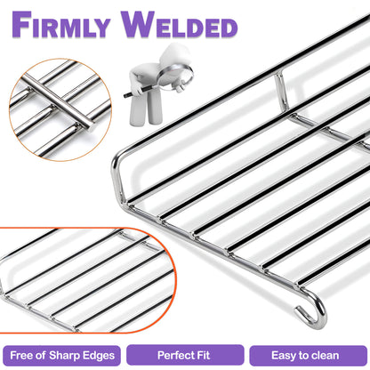 66044 Warming Rack for Weber Genesis II 300 Series Grills E/S-310, E/S-315, E/S-330 Grills (2017 - 2021), Stainless Steel