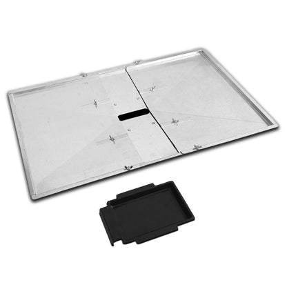 Replacement Grease Tray with Adjustable Width for BBQ Grill Models from Biltema, Lucifer, Napolean, Landmann and more, (76 cm to 84 cm) x 36 cm