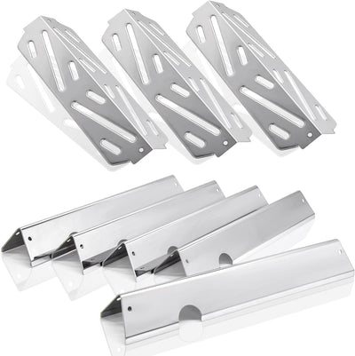 66795 Flavorizer Bars & 66040 Heat Deflectors Set for Weber Genesis II 300 / LX 300 Series - Genesis II E-310/ E-315/ S-335 Grill Parts, Stainless Steel