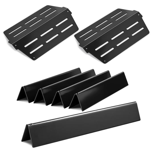 Weber Genesis -grillin varaosat – 7620 Flavorizer Bars -poltinsuojat & 7622 lämmönjakopelti malleihin E-310, E-320, E-330, S-330 (300-sarja, etusäätimet), posliiniemaloitu teräs