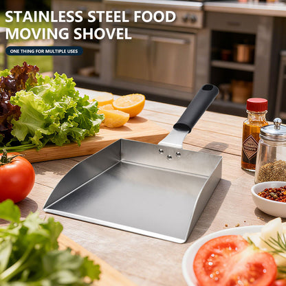 High-Quality Stainless Steel Food Shovel / Griddle Spatula with Heat-Resistant Handle