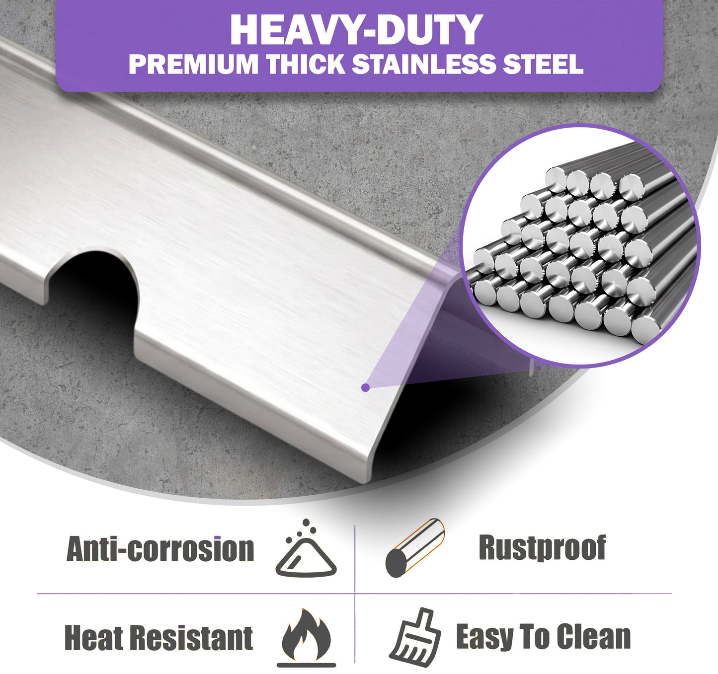 Flavorizer Bars Weber Genesis II 300- ja Genesis 300 -sarjan grilleihin (2017 ja uudemmat) – Sopii S-310, S-315, S-325, S-330, S-335, ruostumaton teräs (korvaa 66032)