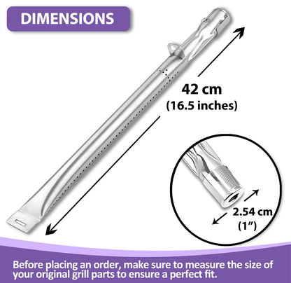 Set of 4 Stainless Steel Burners for Backyard Grill Model BY13-101-001-12, GBC1349W, GBC1449W