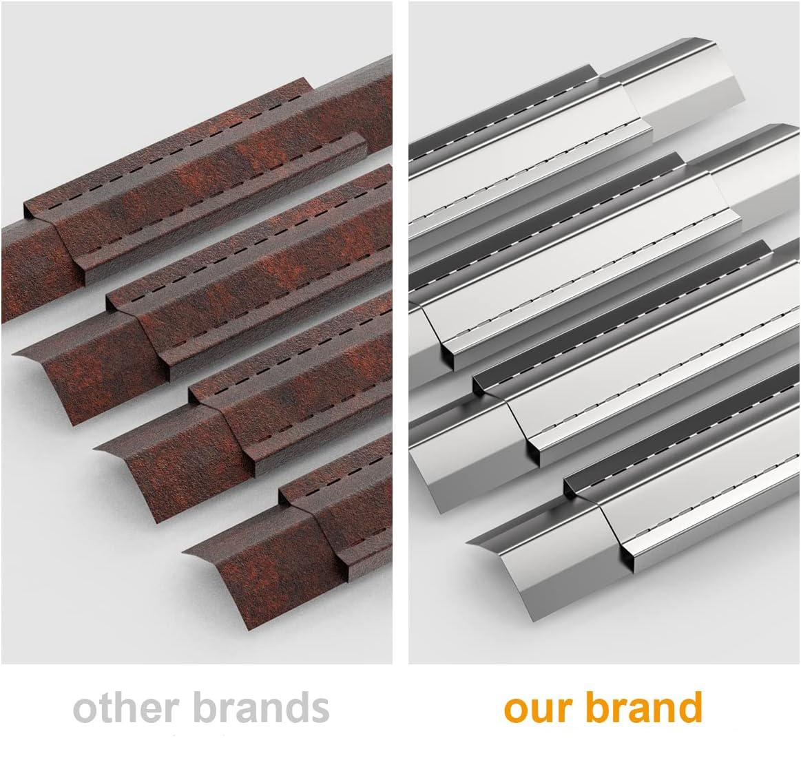 Säädettävä ruostumattomasta teräksestä valmistettu lämpölevy, liekkitakaisin (3 kpl) Laajentuu (31 cm - 64 cm) kaasugrillille useimmilta valmistajilta