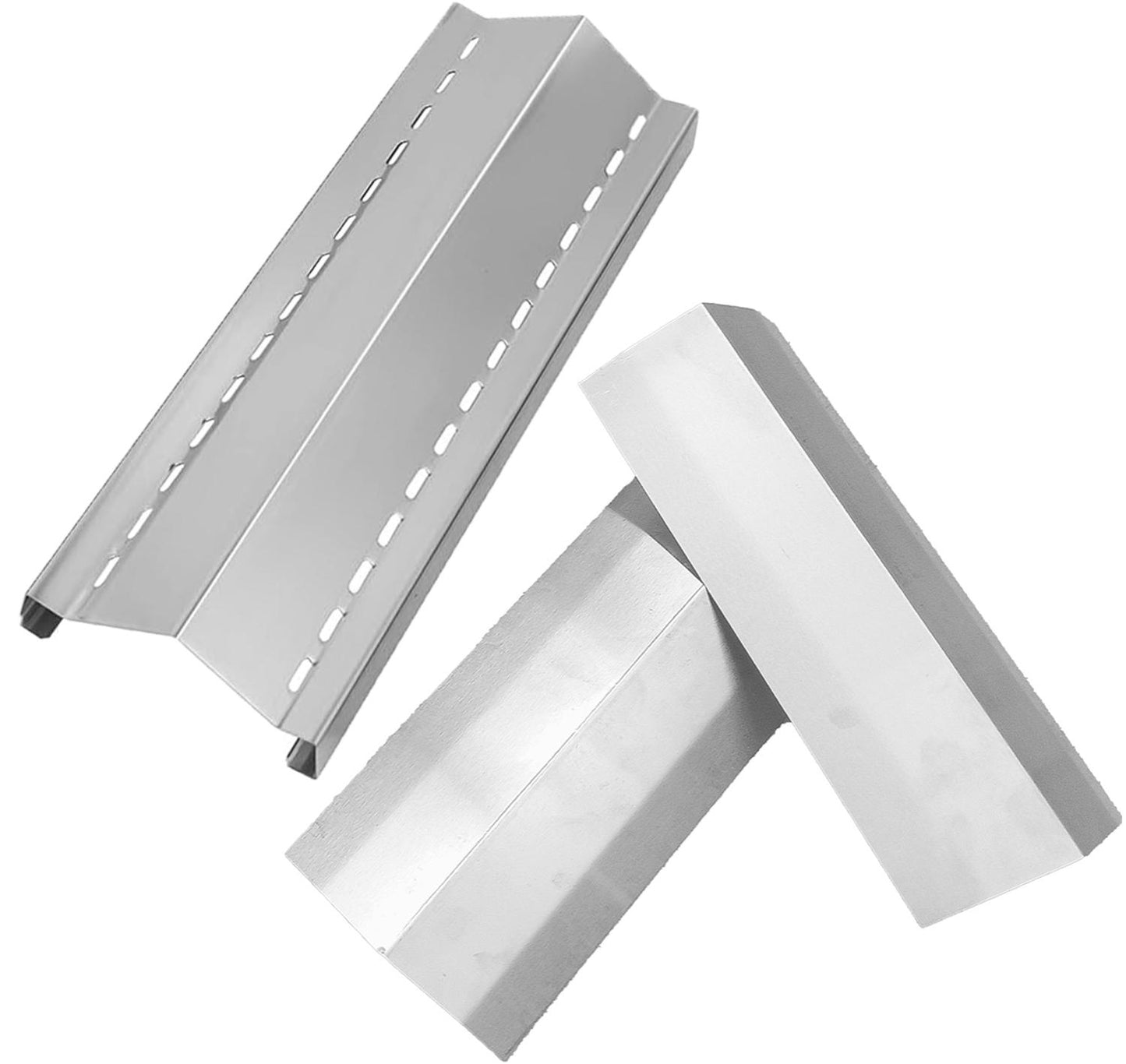 Säädettävä ruostumattomasta teräksestä valmistettu lämpölevy, liekkitakaisin (3 kpl) Laajentuu (31 cm - 64 cm) kaasugrillille useimmilta valmistajilta