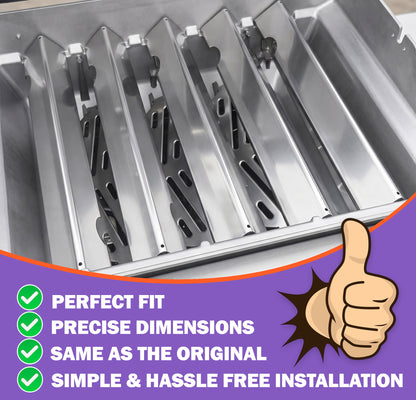 Flavorizer Bars Weber Genesis II 300- ja Genesis 300 -sarjan grilleihin (2017 ja uudemmat) – Sopii S-310, S-315, S-325, S-330, S-335, ruostumaton teräs (korvaa 66032)