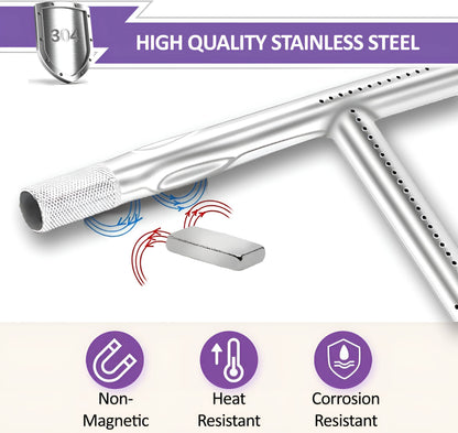 41862/60041 Replacement Burner for Weber Q200/Q220/Q2000/Q2200 Grills, 52 cm, Stainless Steel, Weber Q Grill Parts