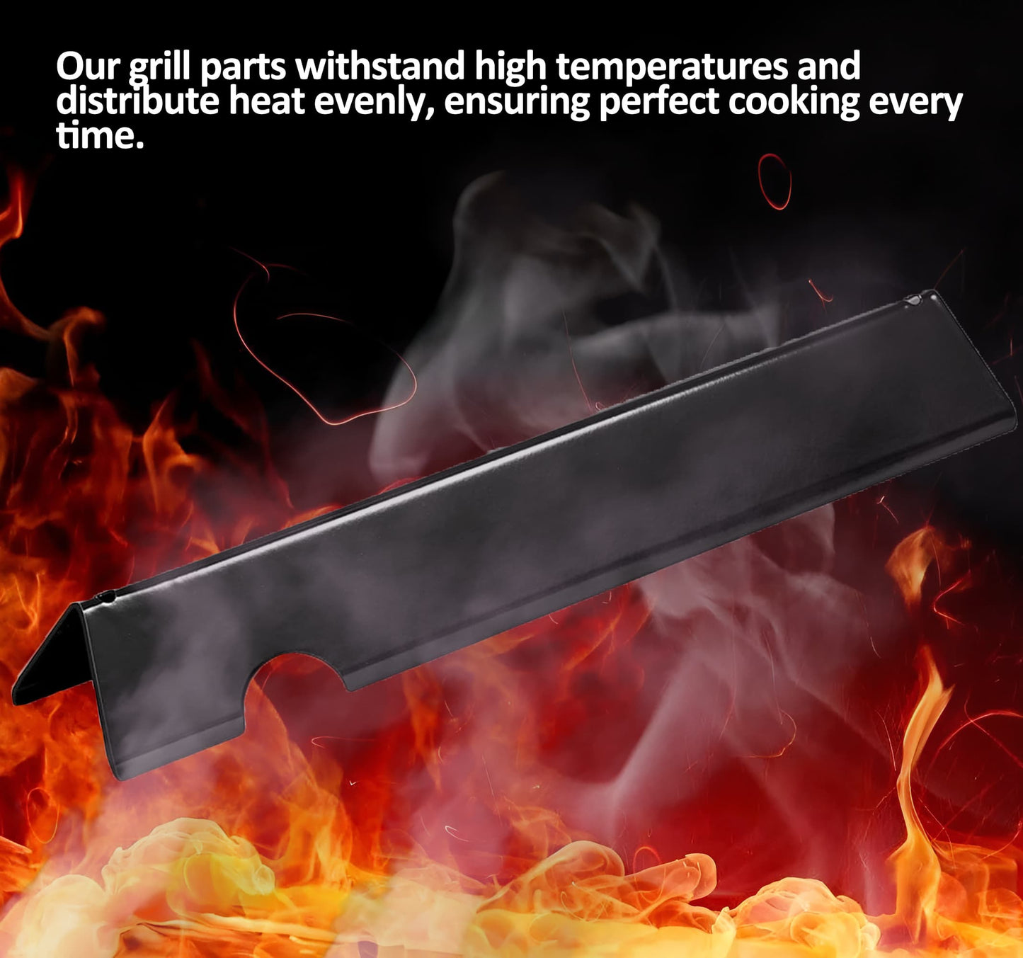 7 kpl posliiniemaloidut Flavorizer Bars -poltinsuojat Weber Genesis II 400 & Genesis 400 -sarjan grilleihin (E-410/S-410, E-415, E-435/S-435, E-440), korvaa Weber 66797 / 66033