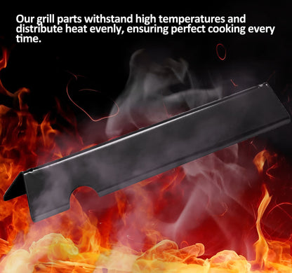 7 kpl posliiniemaloidut Flavorizer Bars -poltinsuojat Weber Genesis II 400 & Genesis 400 -sarjan grilleihin (E-410/S-410, E-415, E-435/S-435, E-440), korvaa Weber 66797 / 66033