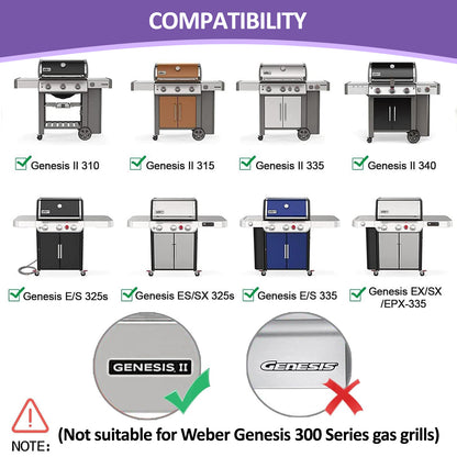 66032 Flavorizer Bars for Weber Genesis II 300 / Genesis II LX 300 Series - Genesis II E-310/ E-315/ S-335 Grill Parts, Stainless Steel