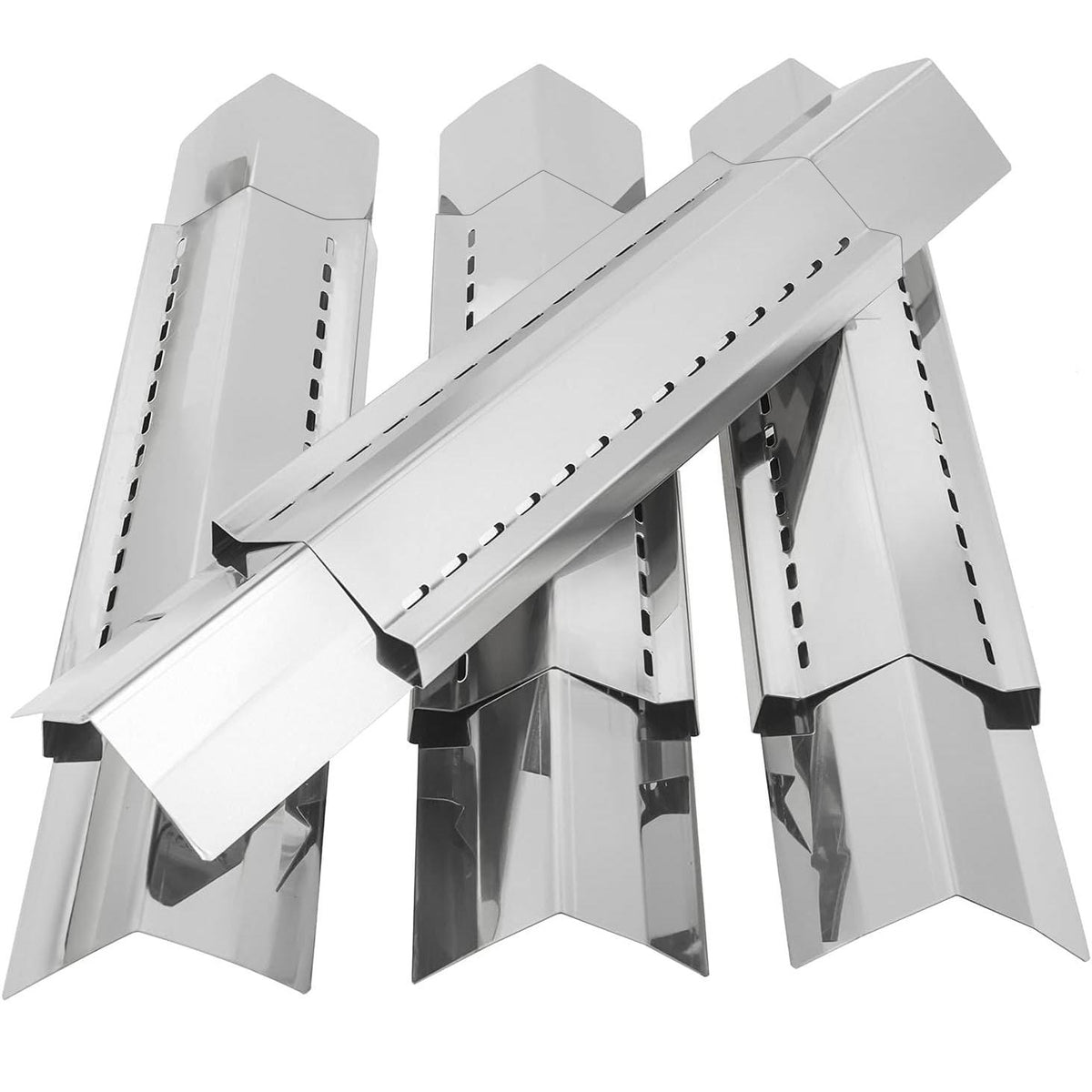 4-pack adjustable 3-piece stainless steel heat tents 31-64 cm for Weber, Napoleon, Char-Broil & gas grills.