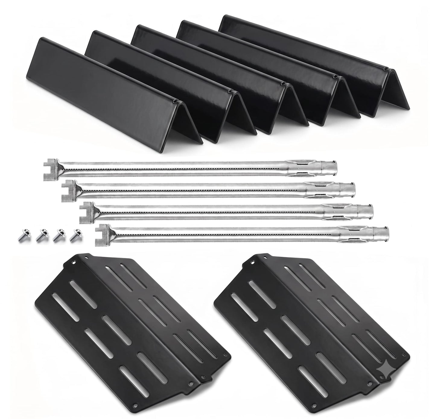 Flavorizer Bars, Burners & Heat Deflectors Set for Weber Genesis 330 Grills (2011–2016) - Fits Genesis S-330, ESP-330, Porcelain Enameled