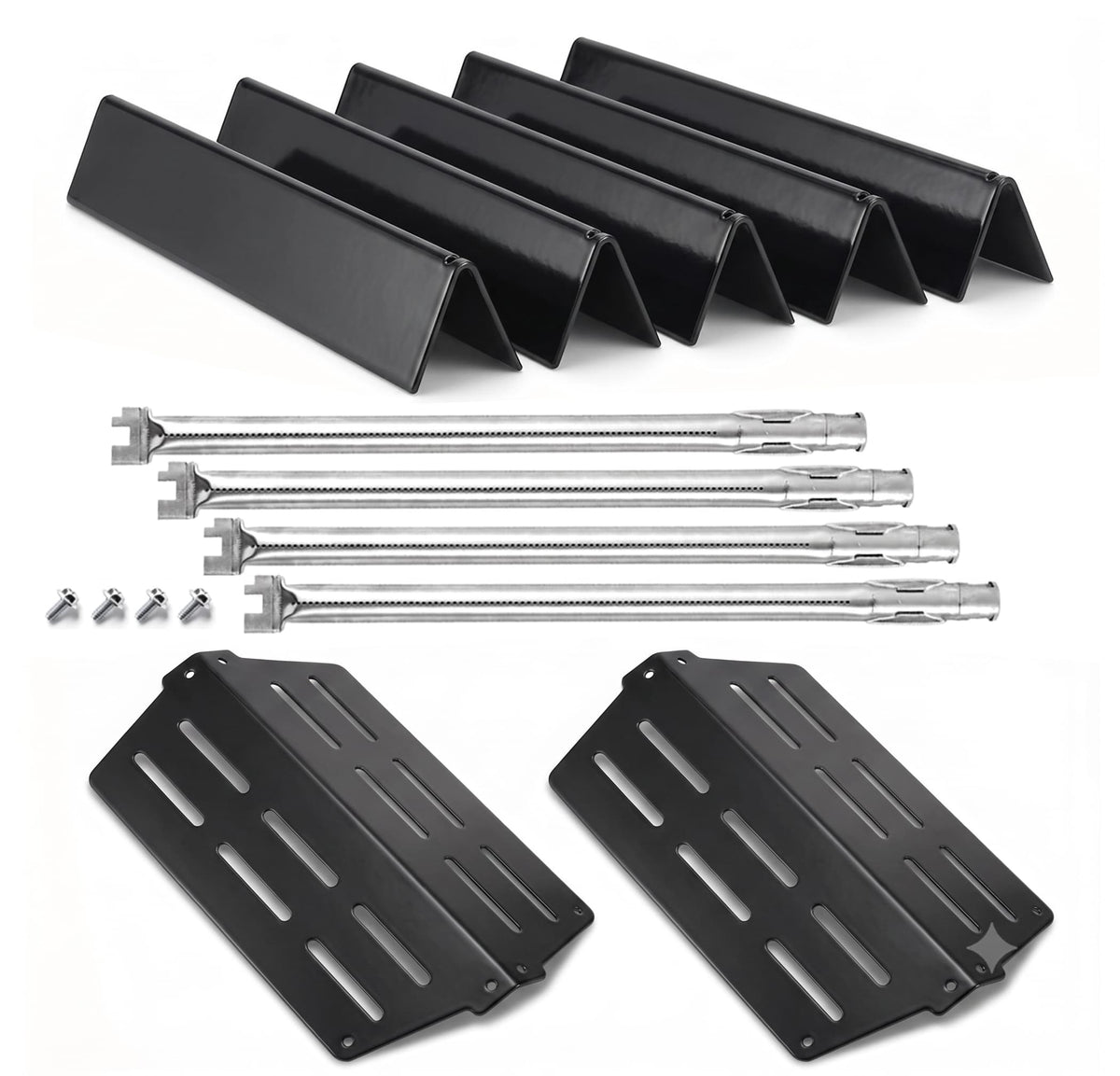 Porcelain Flavorizer bars, burner tubes & heat deflectors kit replacing Weber 7621, 7622 & 62752 for Genesis 300 (330) grills