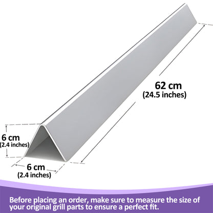 62.2cm, 7539/7540 Flavorizer Bars for Weber Genesis 300 Series Grills with Side Controls, Genesis E-310, E-320, S-310, S-320, EP-310, EP-320 (2007-2010), Stainless Steel