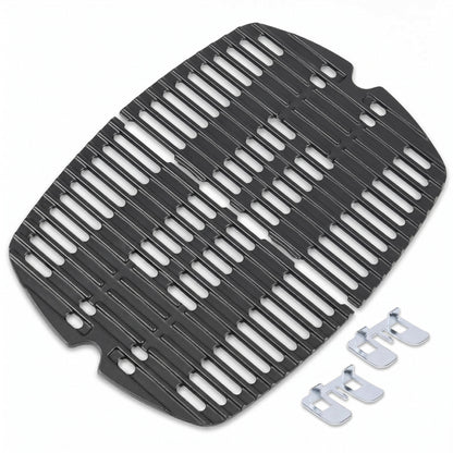 7644 Cast Iron Cooking Grates for Weber Q 100/1000 Series (Q100, Q1000, Q120, Q1200, Q140, Q1400, Baby Q) Gas Grills, Weber Q Grill Parts