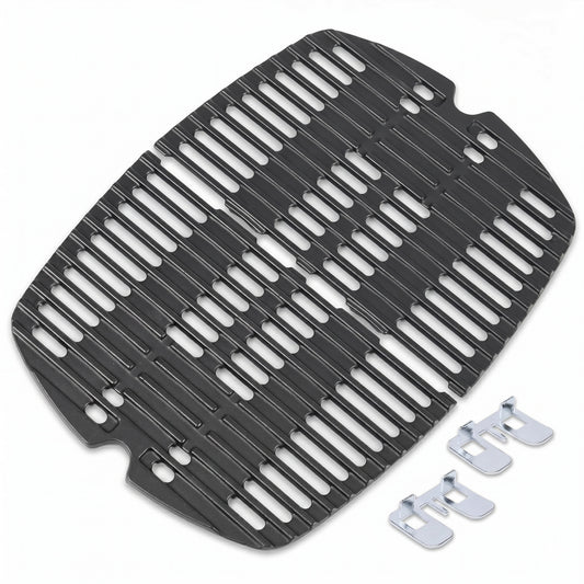 7644 Valurautaiset grilliritilät Weber Q 100/1000-sarjalle (Q100, Q1000, Q120, Q1200, Q140, Q1400, Baby Q) kaasugrilleihin, Weber Q Grill -varaosat