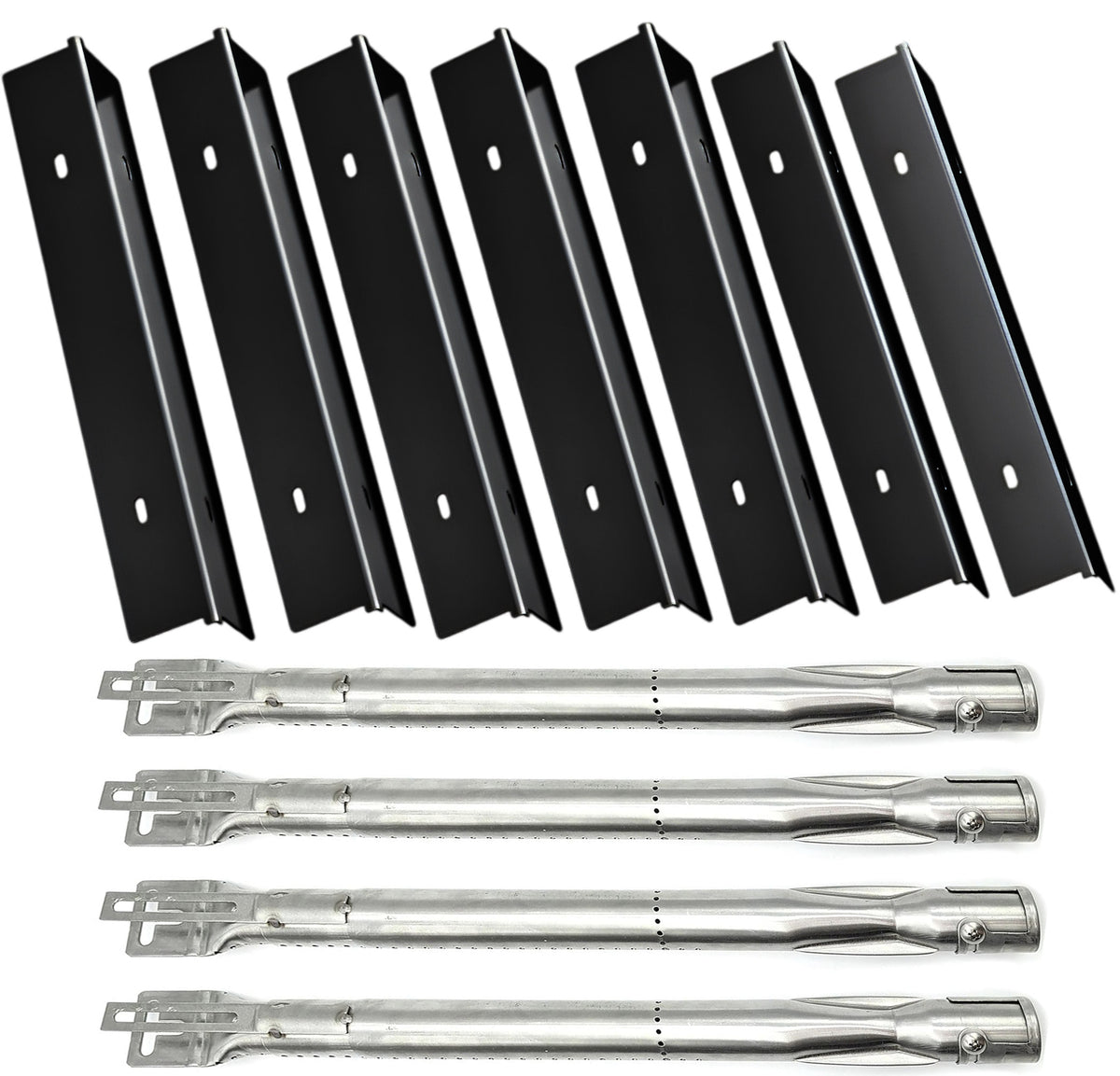 7- pack Porcelain sear plates & 4-pack adjustable stainless burners replacing Napoleon N305-0082 & N100-0044 for Prestige 500 grills.