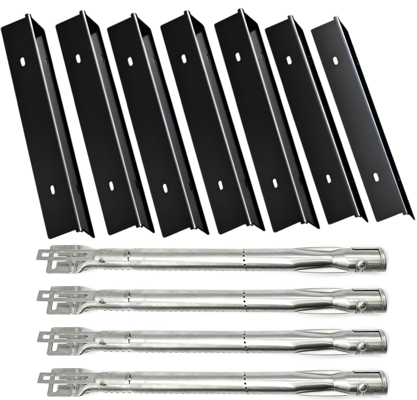 Sear Plates & Adjustable Burners Set for NAPOLEON P500RSIBPSS-3 Prestige 500 4-Burner Liquid Propane Infrared Gas Grill, Enameled Steel