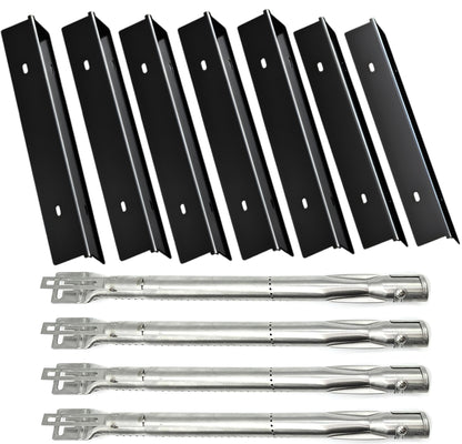 Sear Plates & Adjustable Burners Set for NAPOLEON P500RSIBPSS-3 Prestige 500 4-Burner Liquid Propane Infrared Gas Grill, Enameled Steel