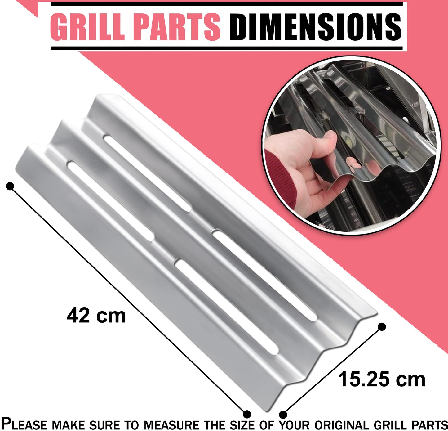 4-Pack Sear Plates for NAPOLEON LEX 485, LEX 605, LEX 730, Mirage 485, Mirage 605, Lifestyle 485 & Other Grill Models
