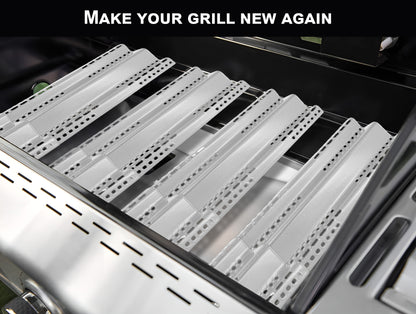 4-Pack Adjustable Length (40 - 47 cm) Sear Plates for NAPOLEON LEX, Mirage, Lifestyle & Many Other Grills, Universal Grill Parts