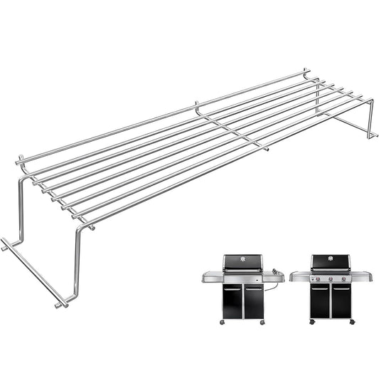 Stainless steel warming rack replacing Weber 65054 for Genesis 300 series gas grills