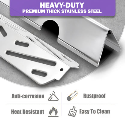 Flavorizer Bars and Heat Deflector Set for Weber Genesis II 400 & Genesis 400 Series - Fits 410/415/435/440, Stainless Steel