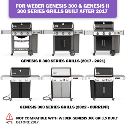 66032 Flavorizer Bars -poltinsuojat Weber Genesis II 300 / LX 300 -sarjan grilleihin - Genesis II E-310, E-315, S-335 grillin varaosat, posliiniemaloitu teräs