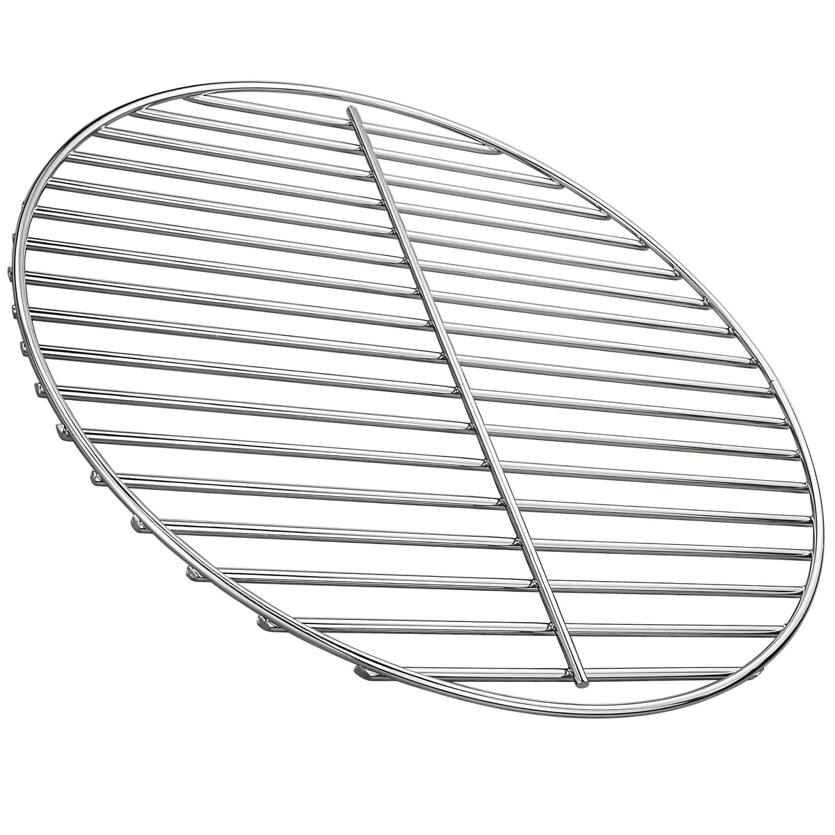 Nickel-plated steel 34 cm charcoal round grate replacing Weber 7440 for 47 cm Kettle & Smokey Mountain grills.