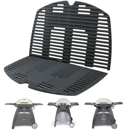 Cast iron grill grates set replacing Weber 7646 for Q300, Q320, Q3000, and Q3200 series gas grills 2-pack.