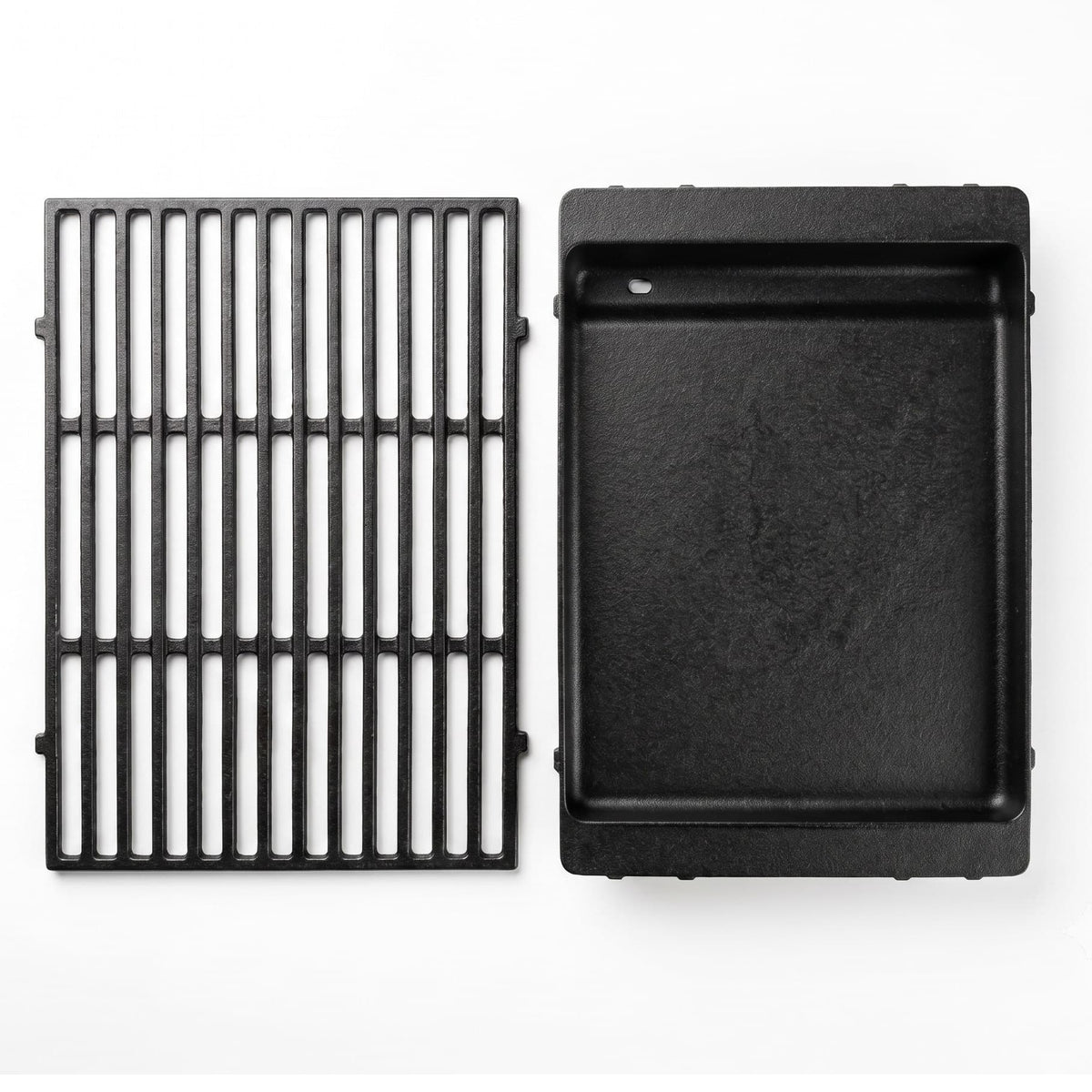 Cast iron grill grate and deep griddle set replacing Weber 7638/7639 for Spirit 300, 400 & Genesis gas grills.