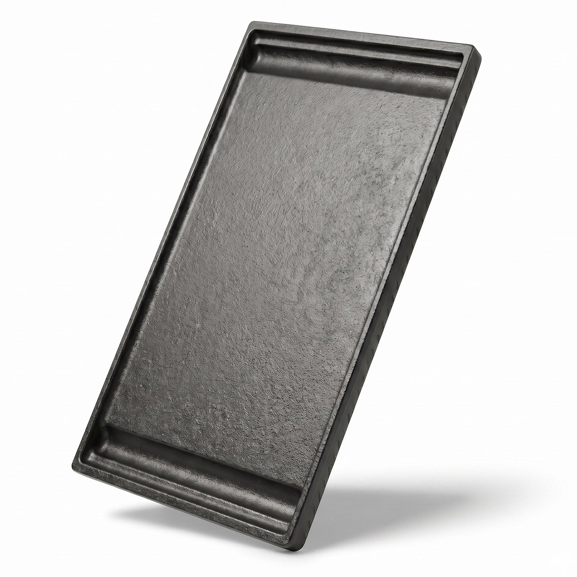 Cast iron flat griddle plate 44.5x25.8 cm replacing Weber 7637 grate for Spirit 200 & Spirit 300 series gas grills.