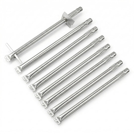Stainless Steel Burners Set for Weber Summit 660/670 Series (E-660, S-660, E-670, S-670) - Replaces 67558 - 6 Main Burners, Sear Burners & Smoker Burners