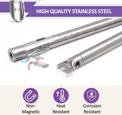 69785 Replacement Burners for Weber Spirit 200 and Weber Spirit II 200 Series (E-210, E-220, S-210, S-220 Gas Grills) (Front-Mounted Burner Control), 46cm