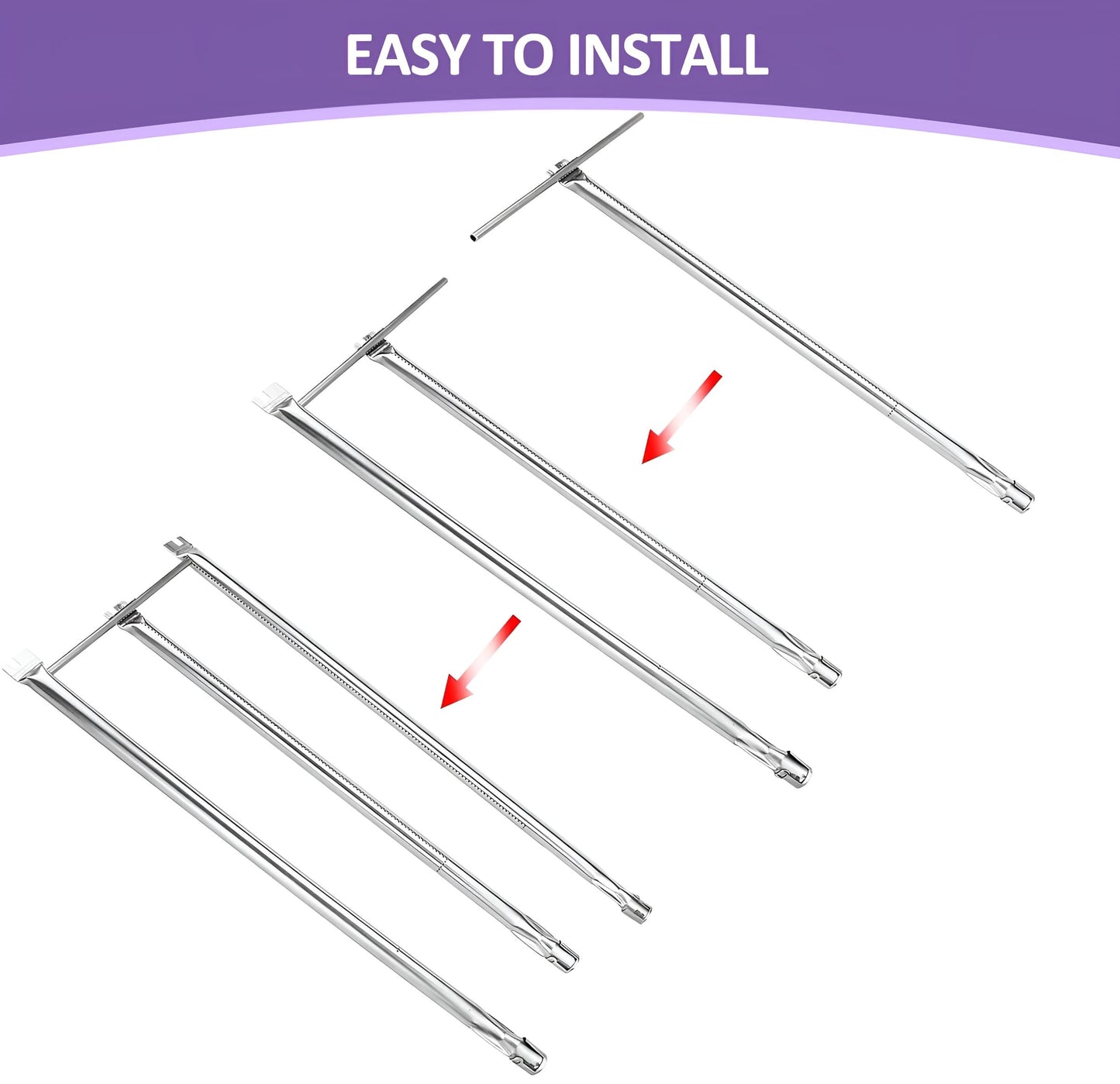 7508 Burner Replacement for Weber Spirit E-310/E-320/S-310/S-320 (Side-Mounted Burner Controls), 700, 900 and Genesis Silver Gold Platinum B/C Gas Grills, 71.4 cm