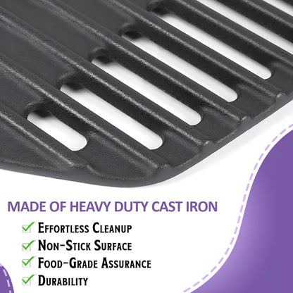 7644 Cast Iron Cooking Grates for Weber Q 100/1000 Series (Q100, Q1000, Q120, Q1200, Q140, Q1400, Baby Q) Gas Grills, Weber Q Grill Parts