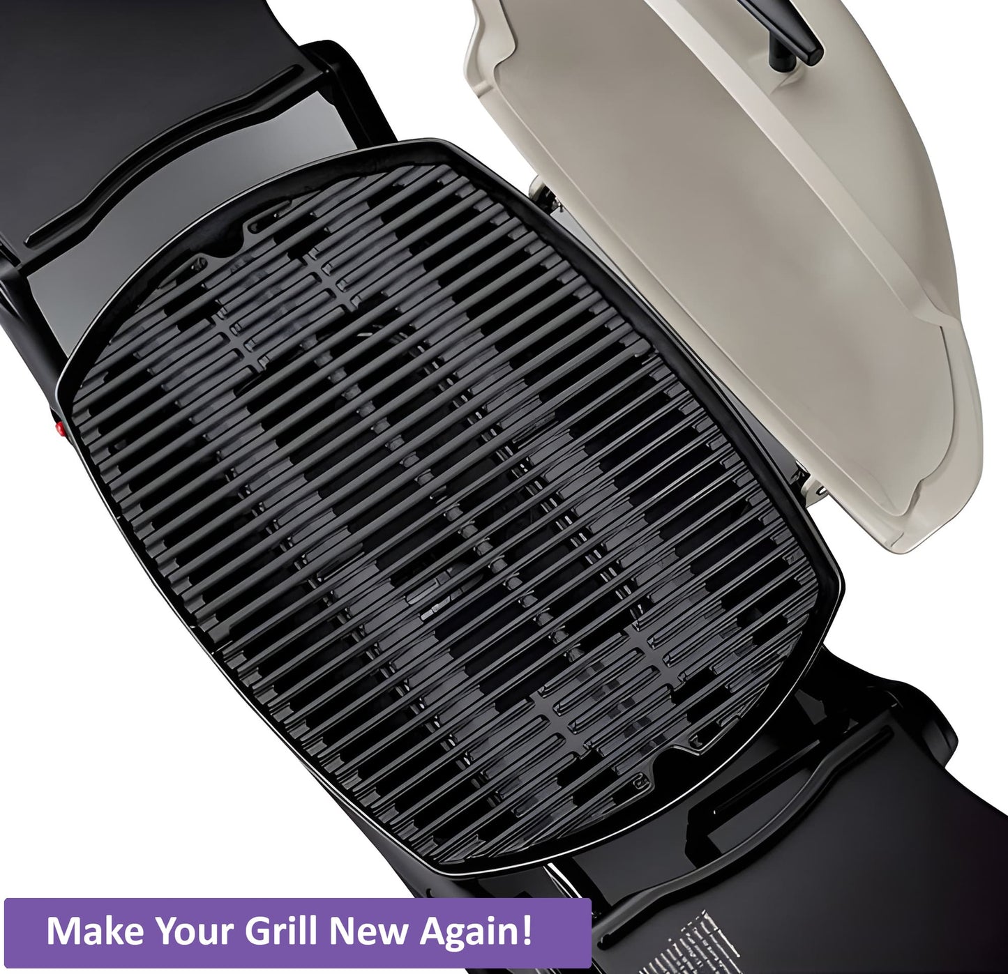 7645 Cast Iron Cooking Grates for Weber Q200/Q2000 Series (Q200, Q220, Q260, Q2000, Q2200, Q2400) Gas Grills, Weber Q Grill Parts