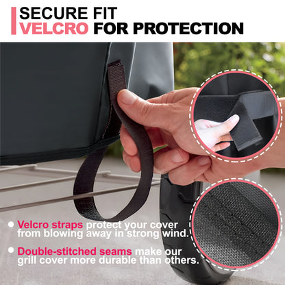 7176 BBQ Grillisuojus 56 cm Hiiligrillille, 600D Oxford Kangas, Kestävä & Vedenpitävä, PU Suoja Weber 22 Tuuman Master Touch Hiiligrillille, Original Kettle Grillille ja Muulle (72,5 L x 60 S x 89 K cm)