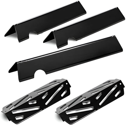 Grill Parts for Weber Genesis II 200 / LX 200 Series - Genesis II E-210/ E-240 | 66794 Flavorizer Bars & 66039 Heat Deflector, Porcelain-Enameled Steel